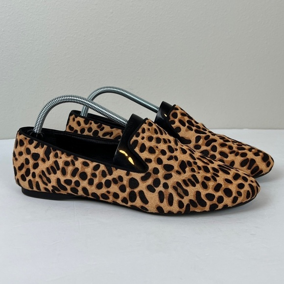 Birdies The Starling Leopard Calf Hair Loafers - Picture 2 of 7